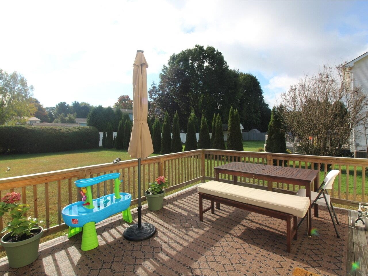 Back Deck with Morning Sun