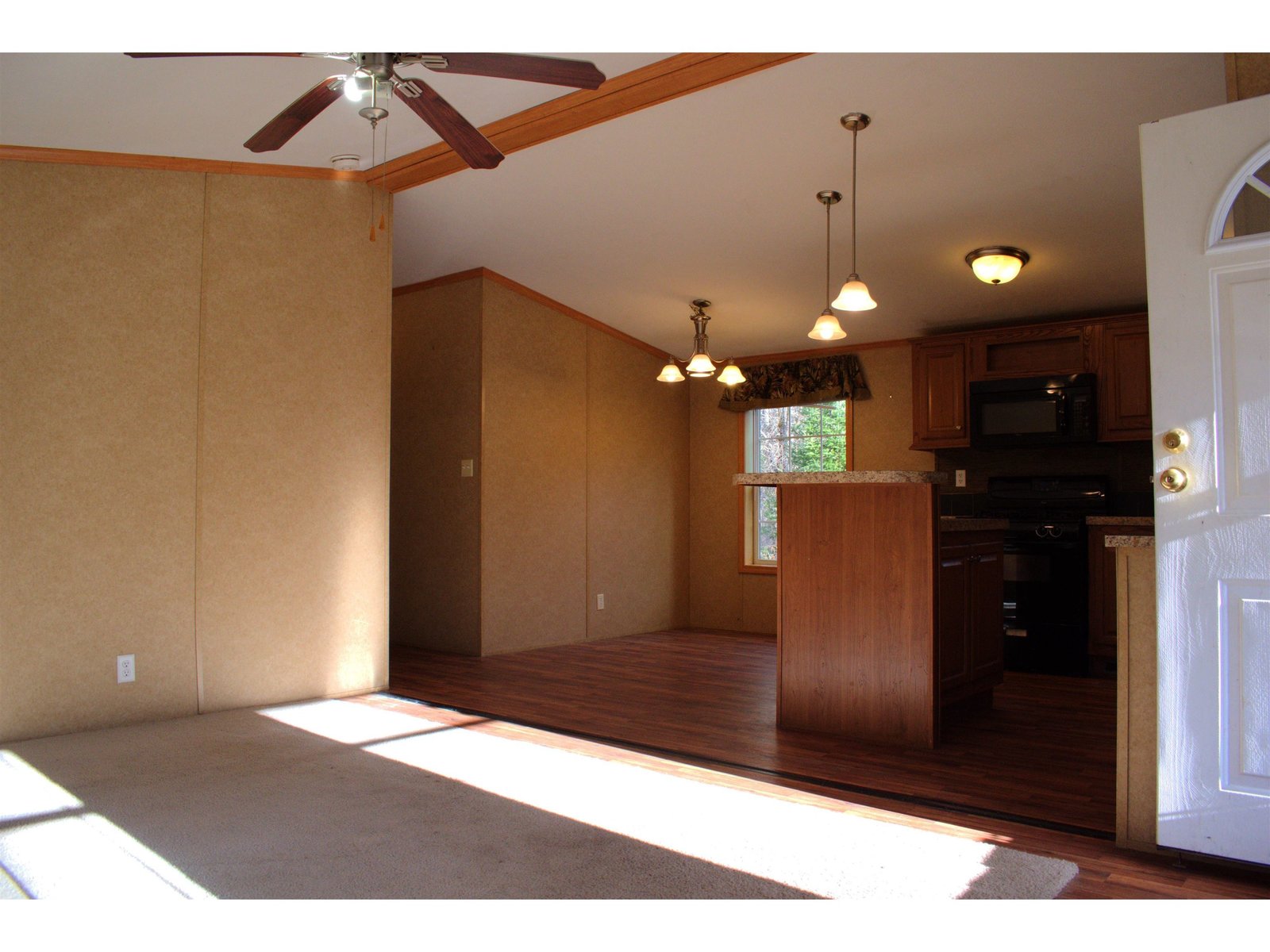 Open concept living room/kitchen