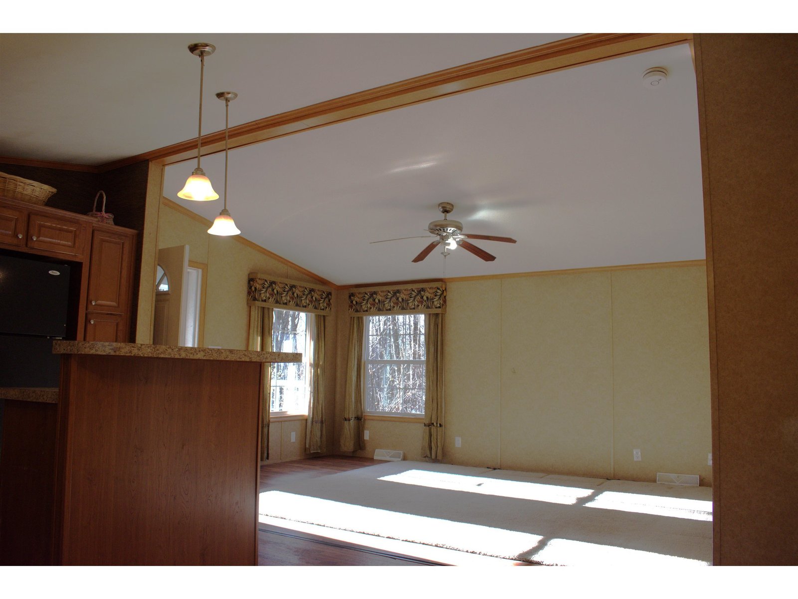 Looking in to the living room from the kitchen