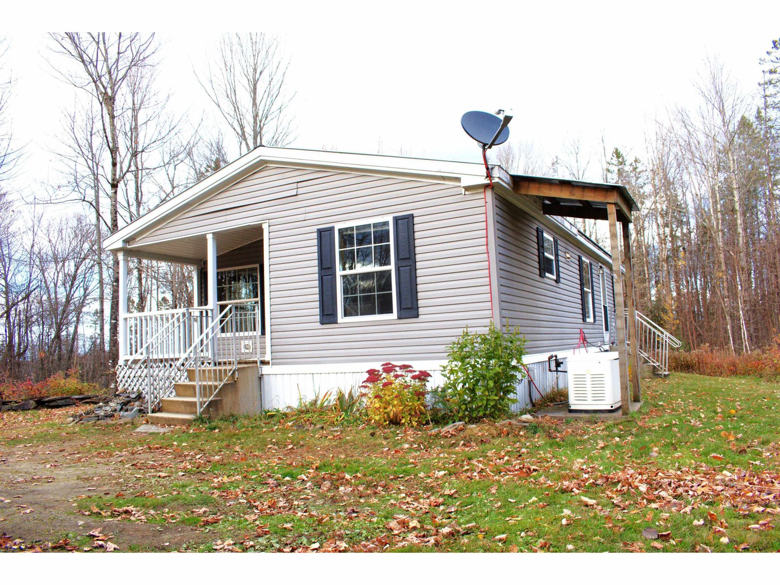 Front porch with attached heated storage area to the right