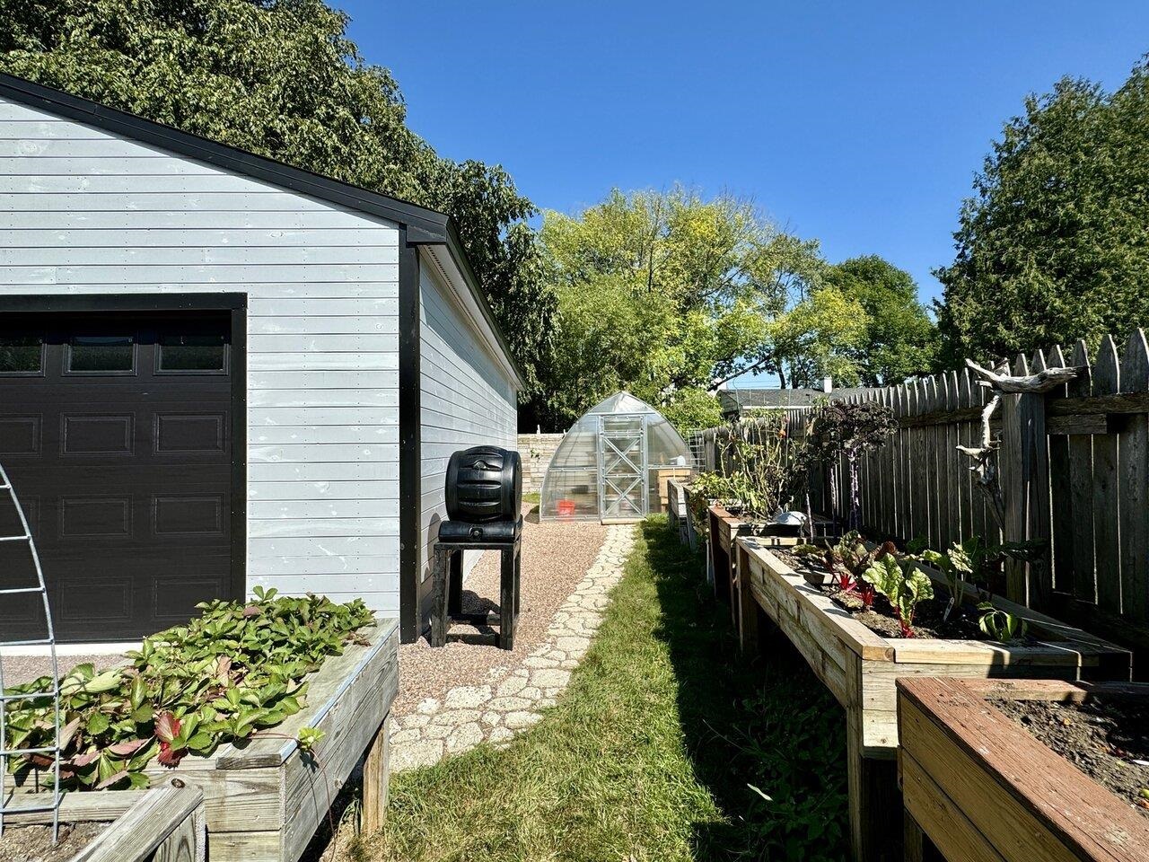 Raised beds & greenhouse