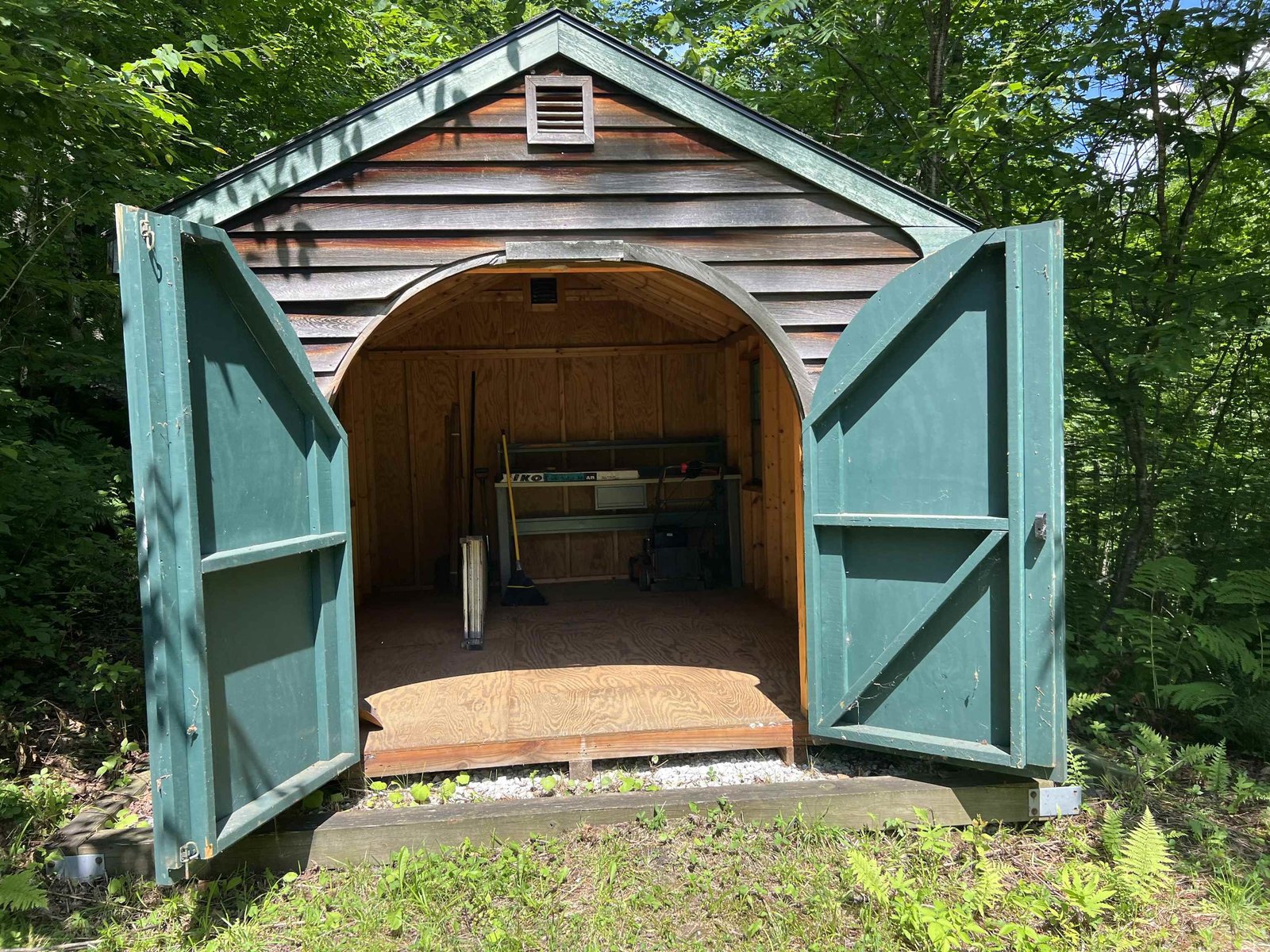 Spacious shed interior