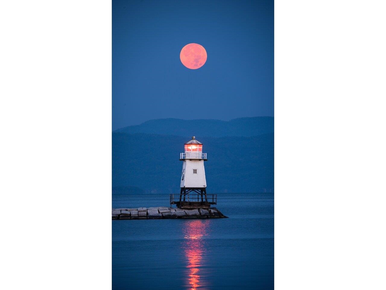 Moonrise Over Lake Champlain