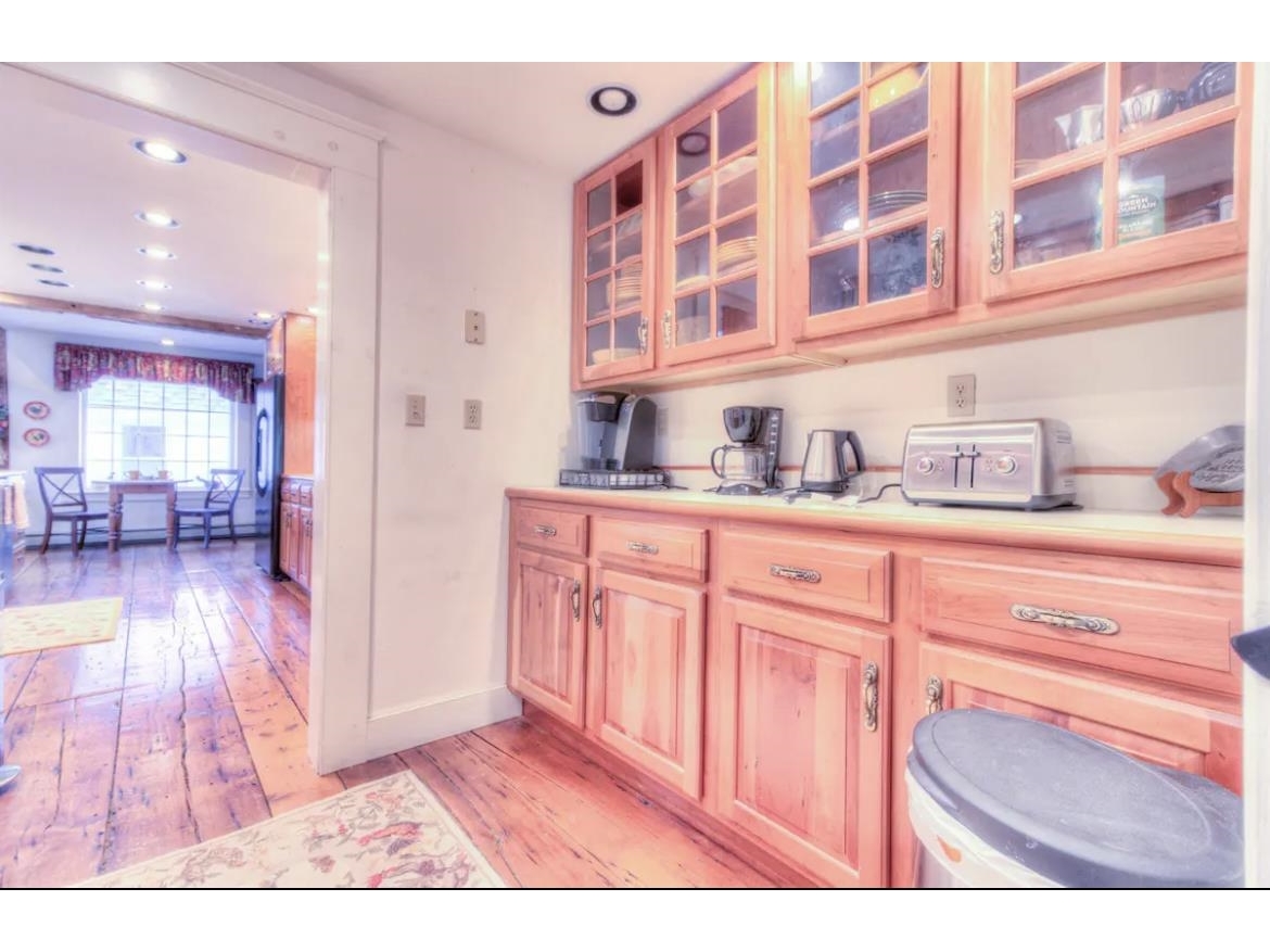 Overzied walk in pantry with counter space for smaller appliances