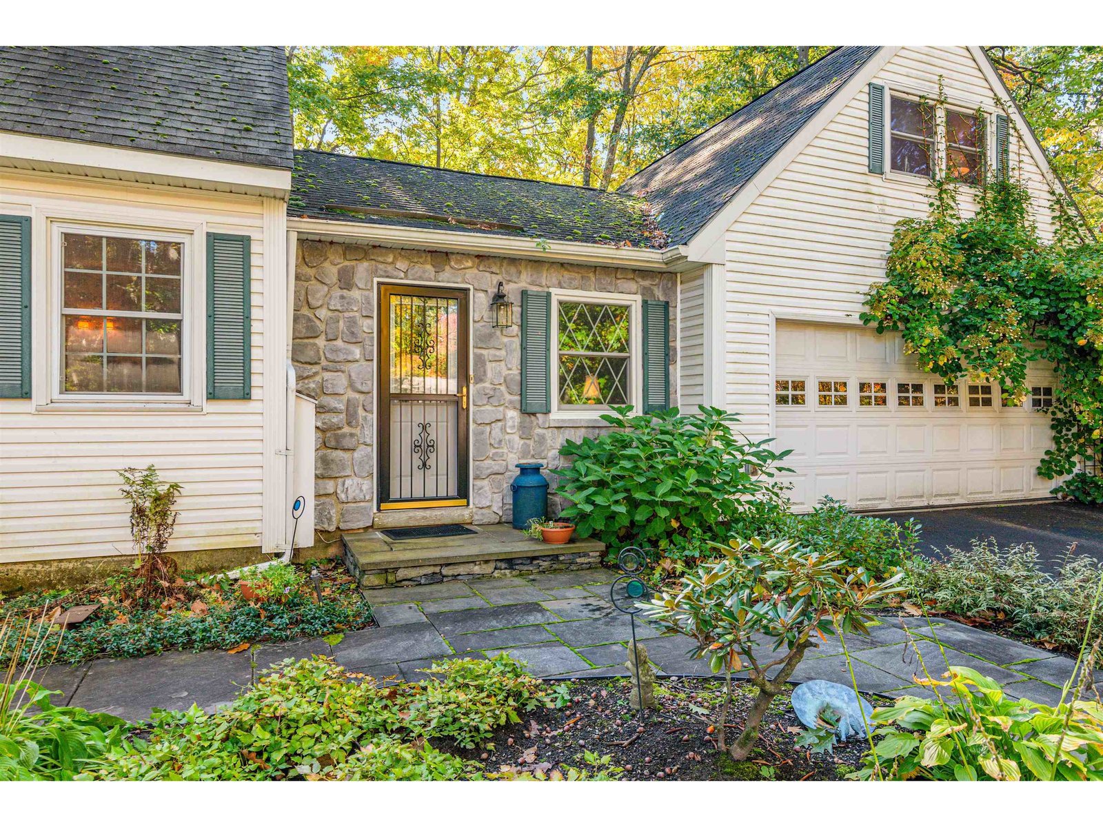 Inviting Stone Front Entry