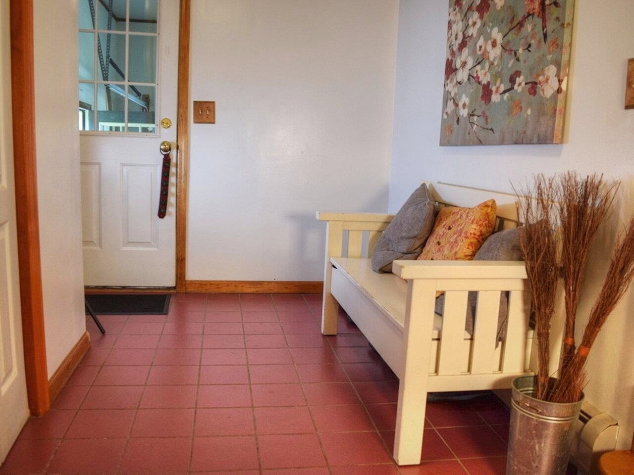 Tiled mudroom