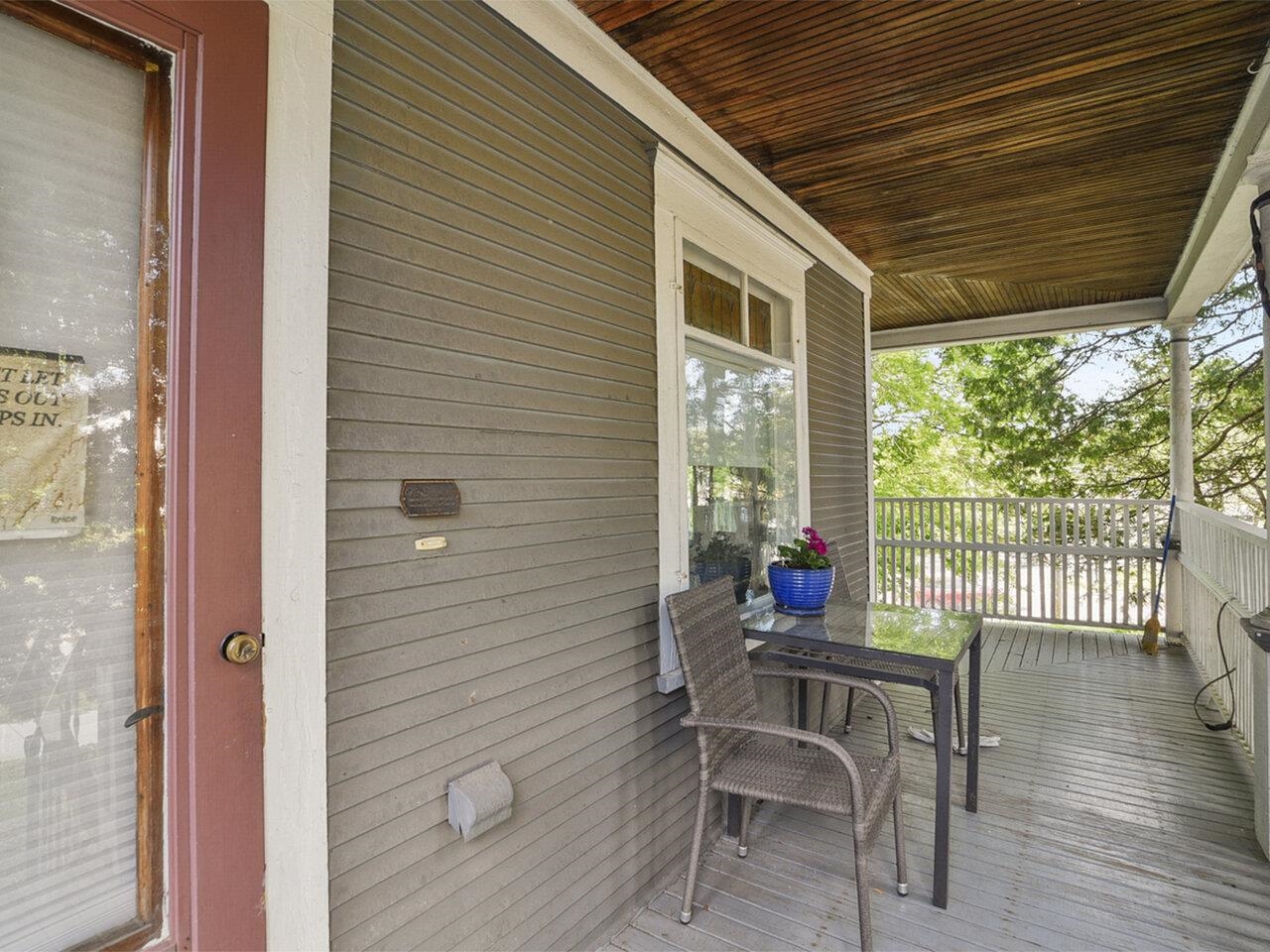 Unit 1 expansive covered porch