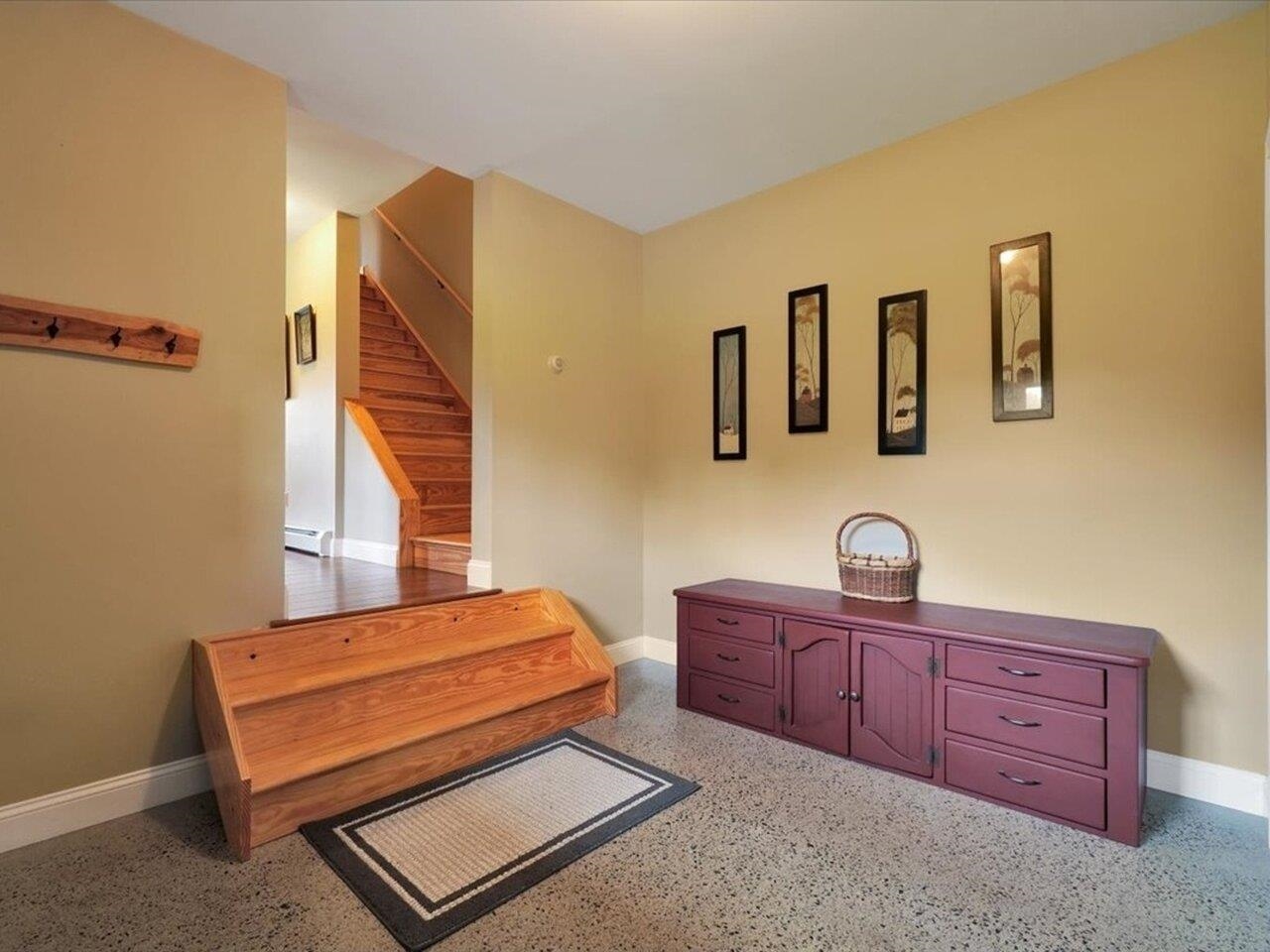 Mudroom with heated floor