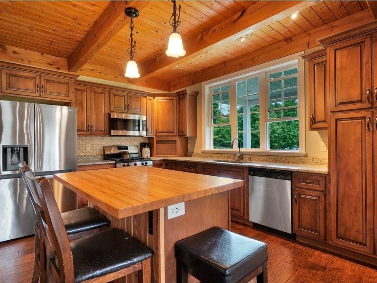 Butcher block kitchen island