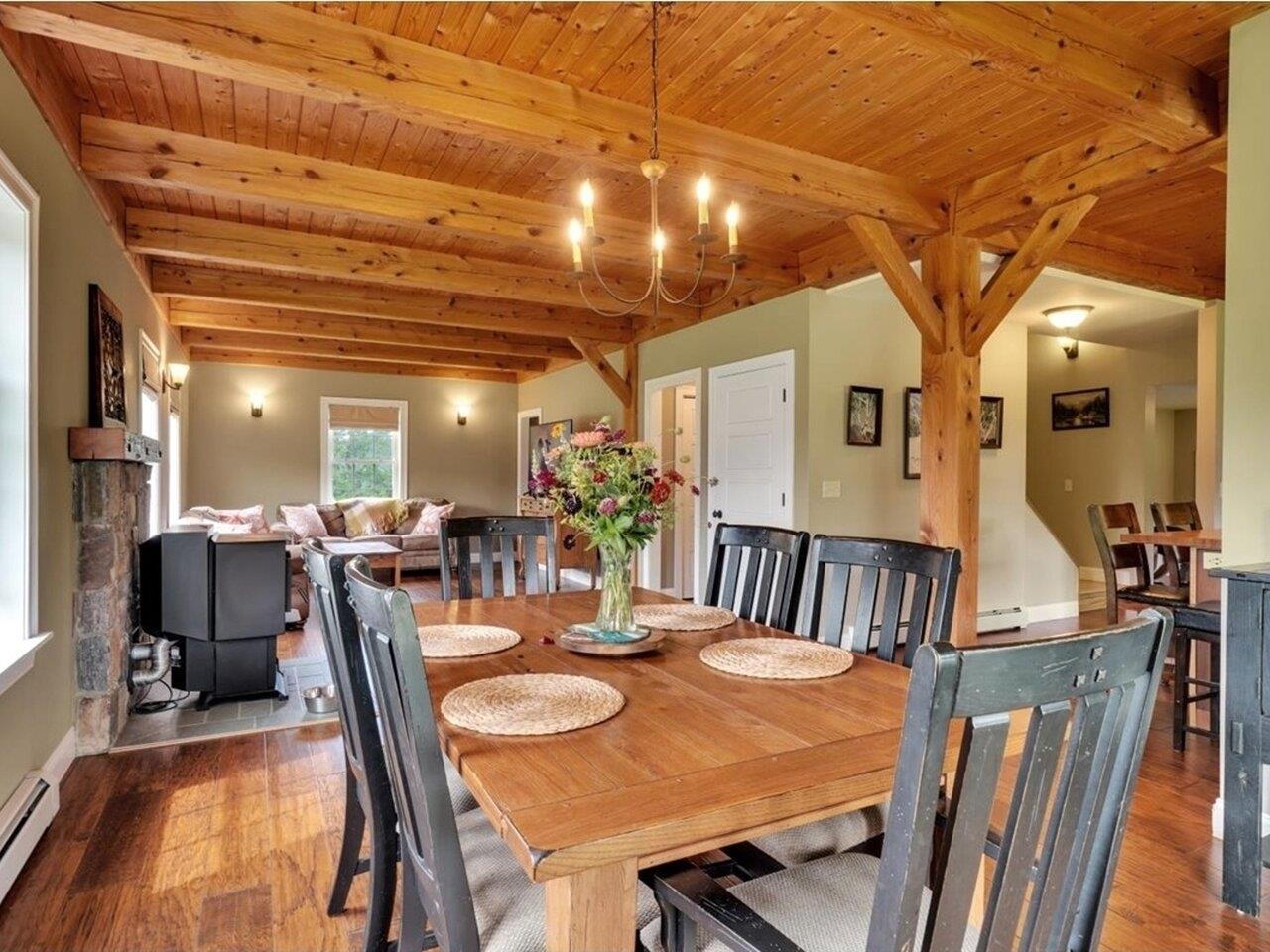 Beautiful post & beam interior