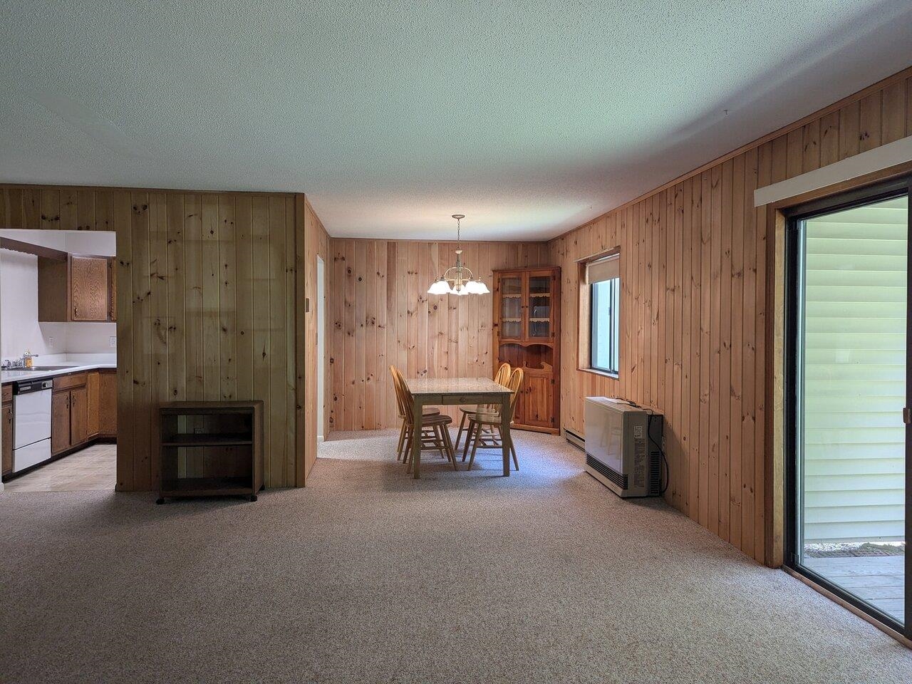 Living room into dining room