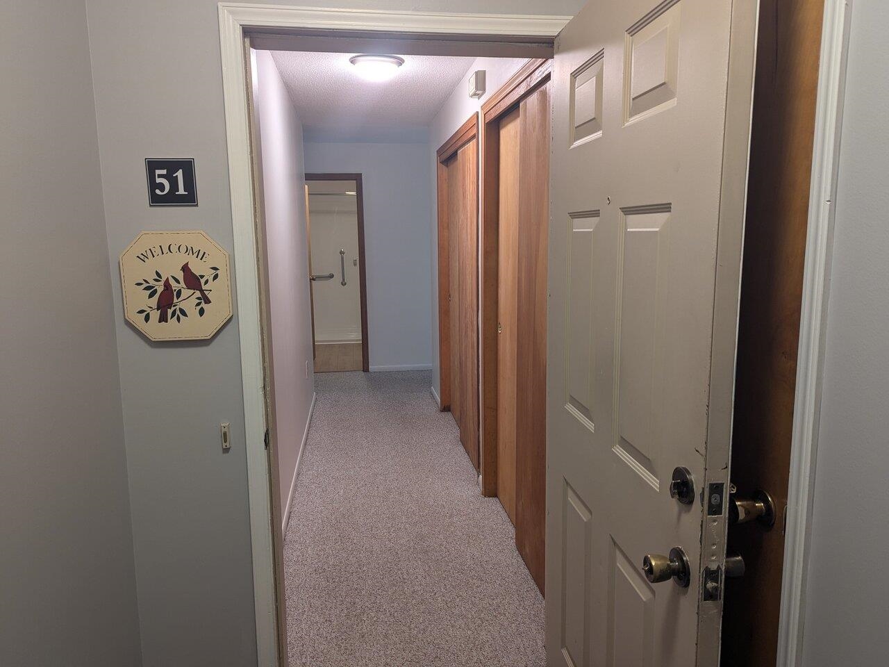 Closets in welcome hall