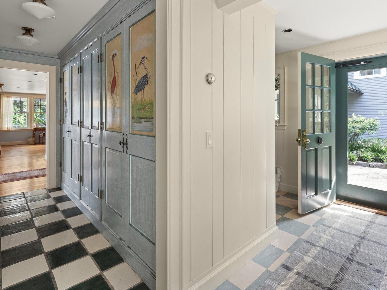 Pantry w/hand-painted doors