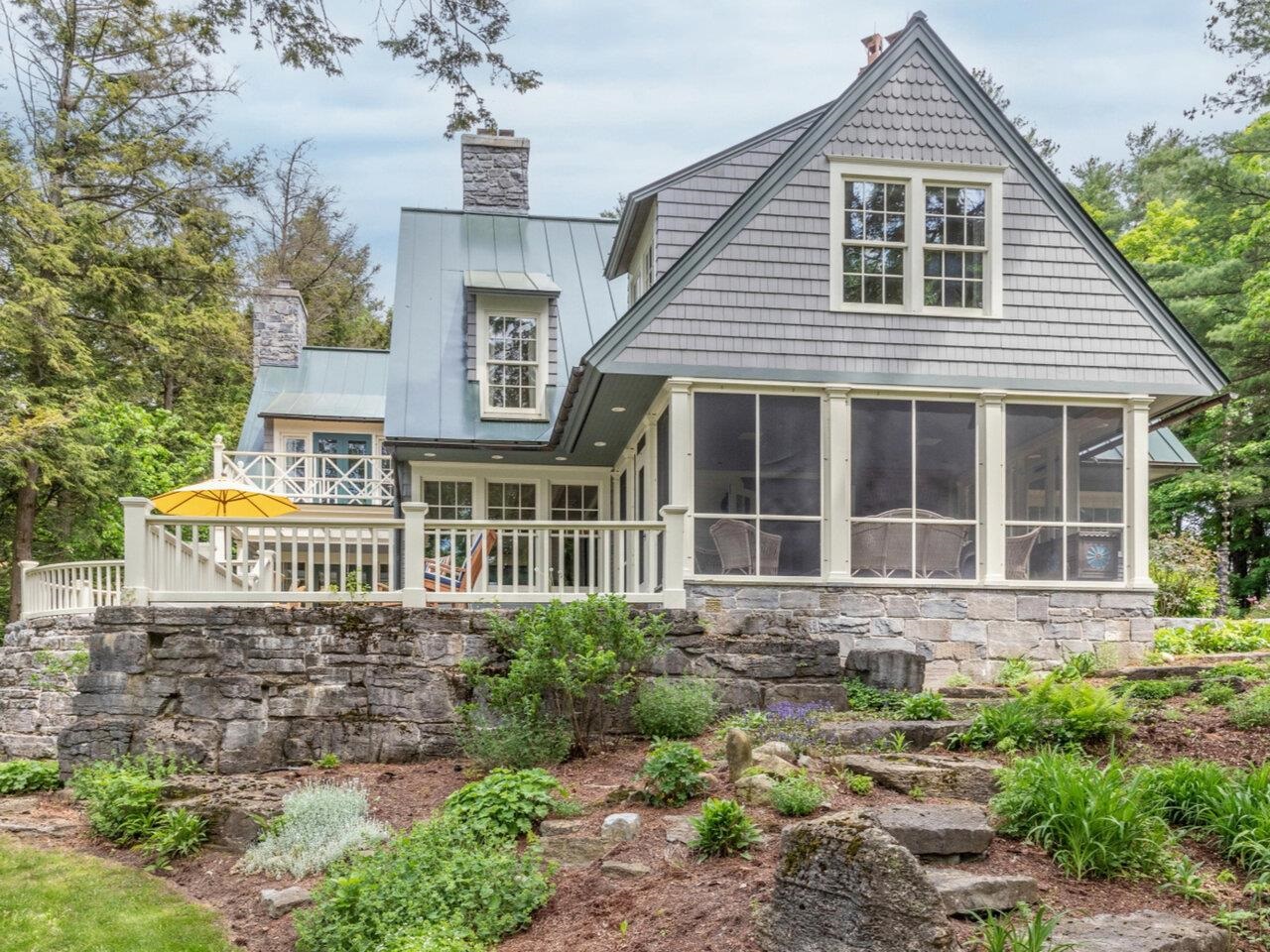 Porches, patios & rock garden!