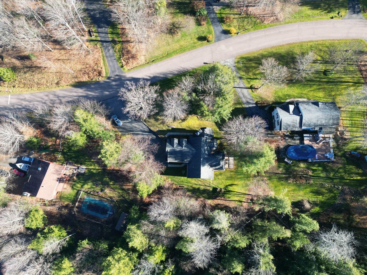 Aerial view, home in center