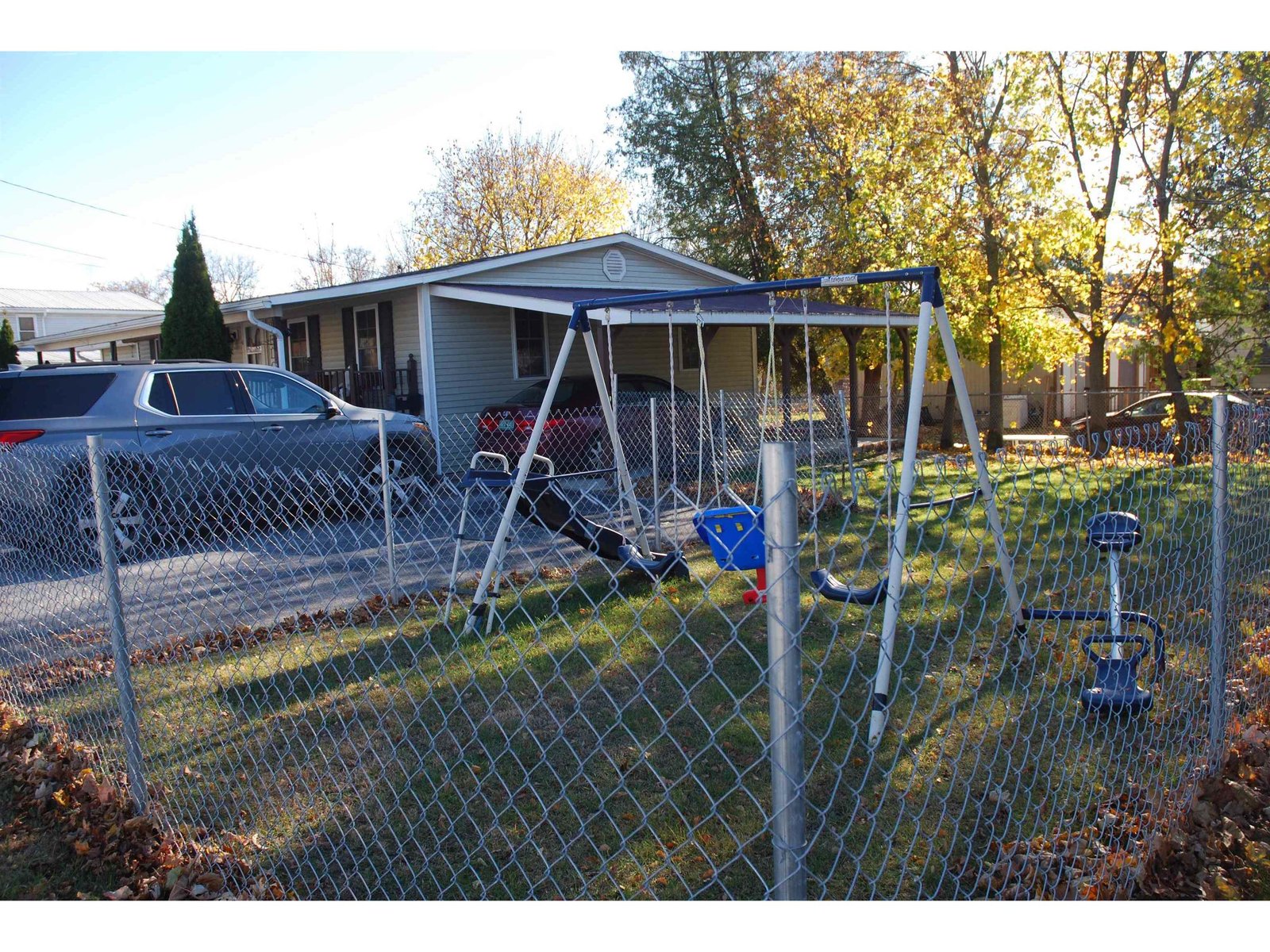 Conveniently fenced in yard.