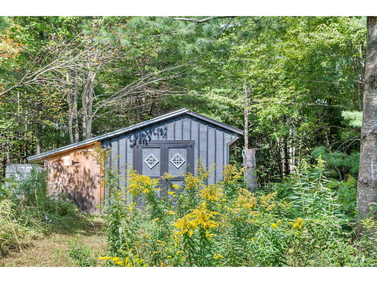 one room cabin double doors