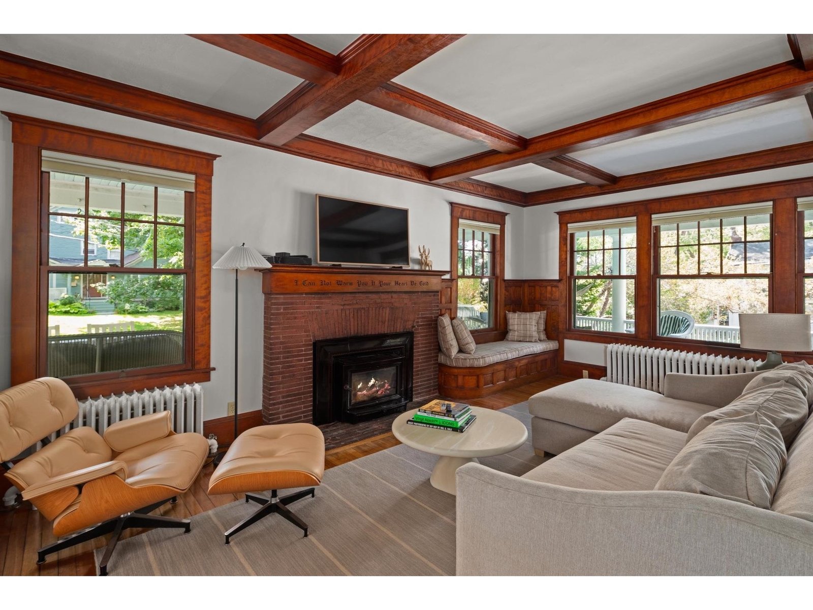 Fireplace and Window Seat