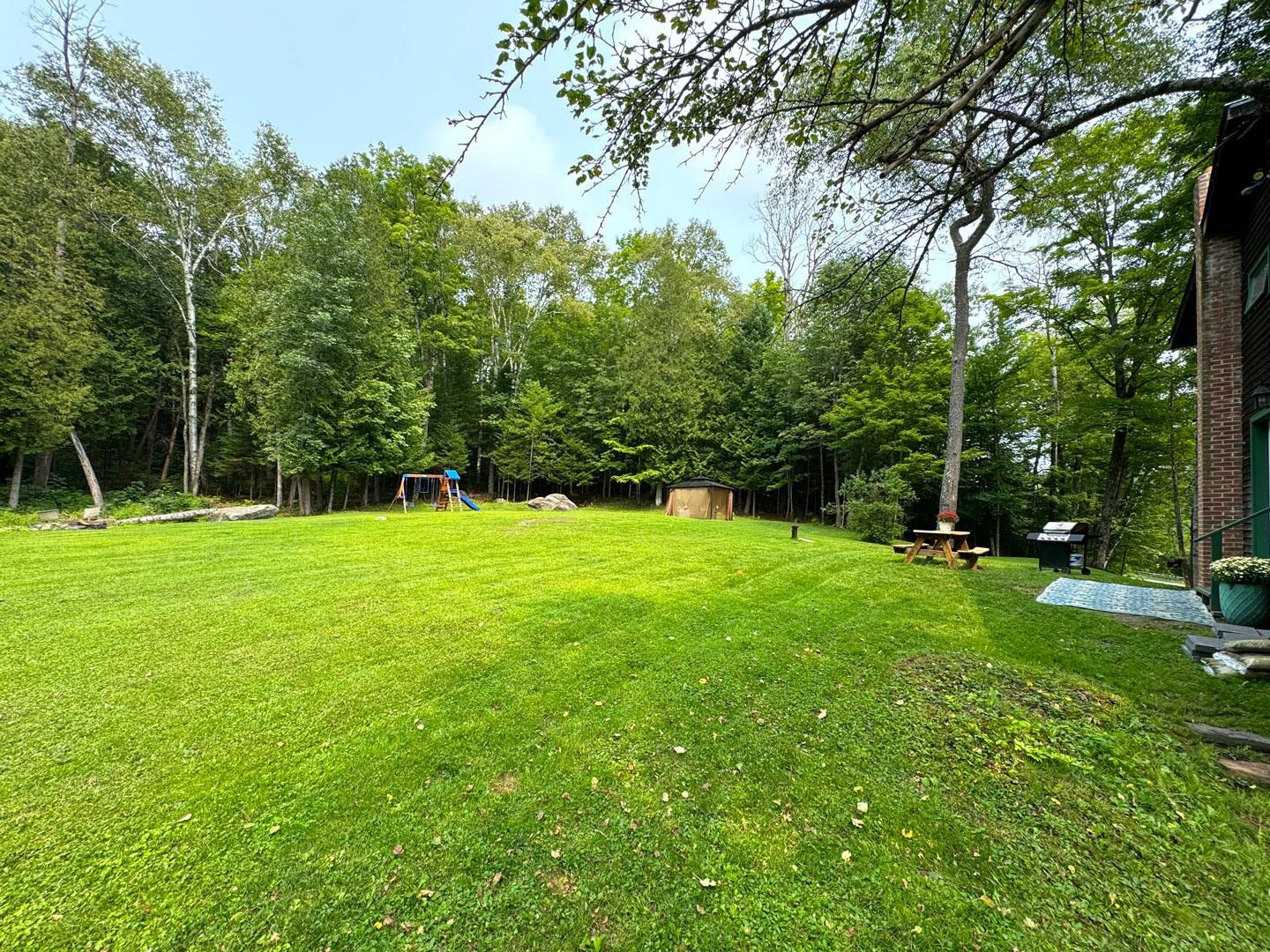 Large backyard on 1.2 acres of land