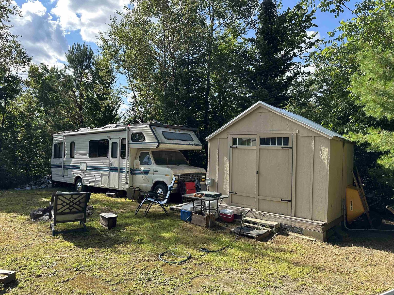 Shed with Rinnai heater for well pump