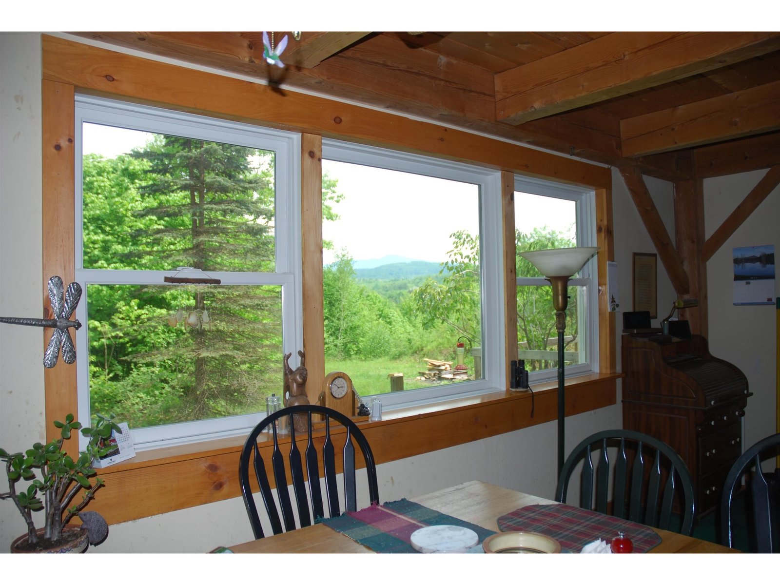 Enjoy views of Mount Mainsfield from dining area.