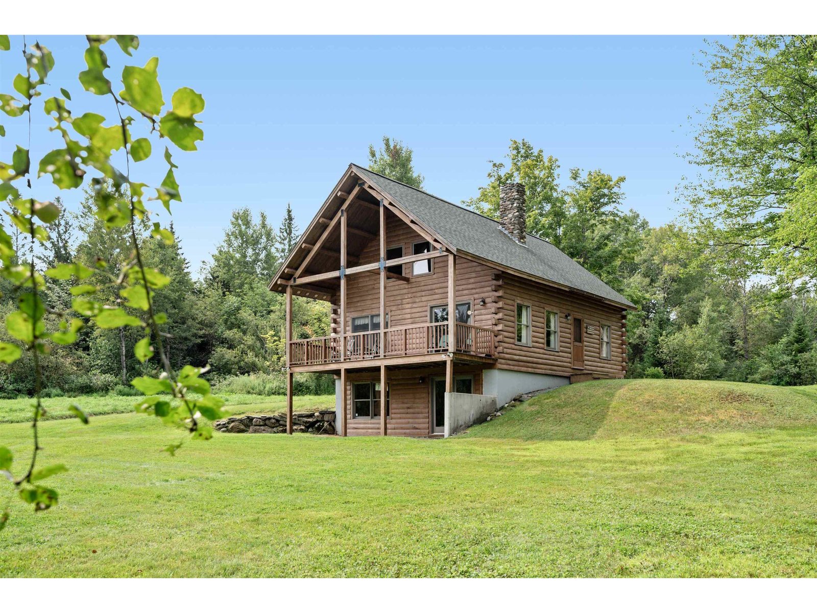 Porch overlooking pond and Wheelock Mt