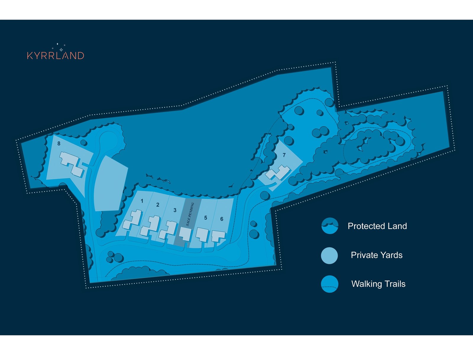 Conserved land and walking trails