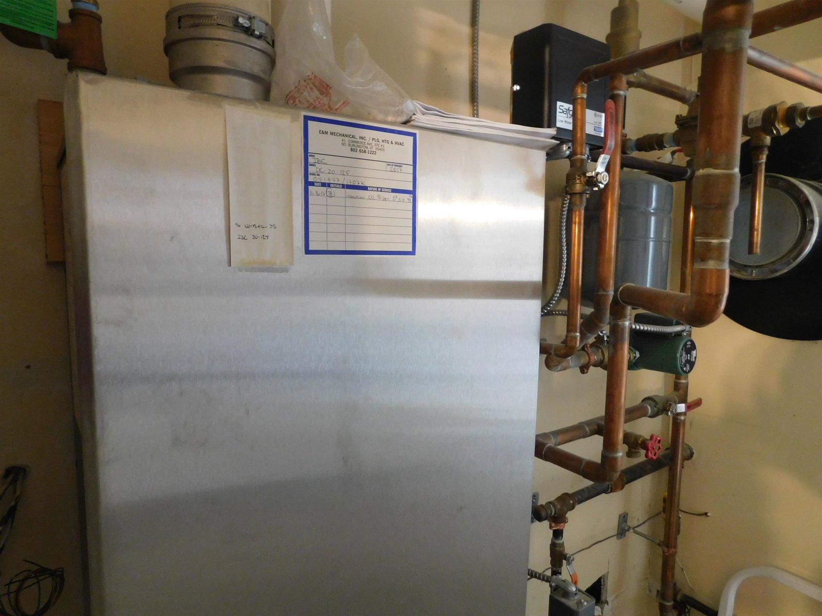 Upgraded hot water furnace and heating.