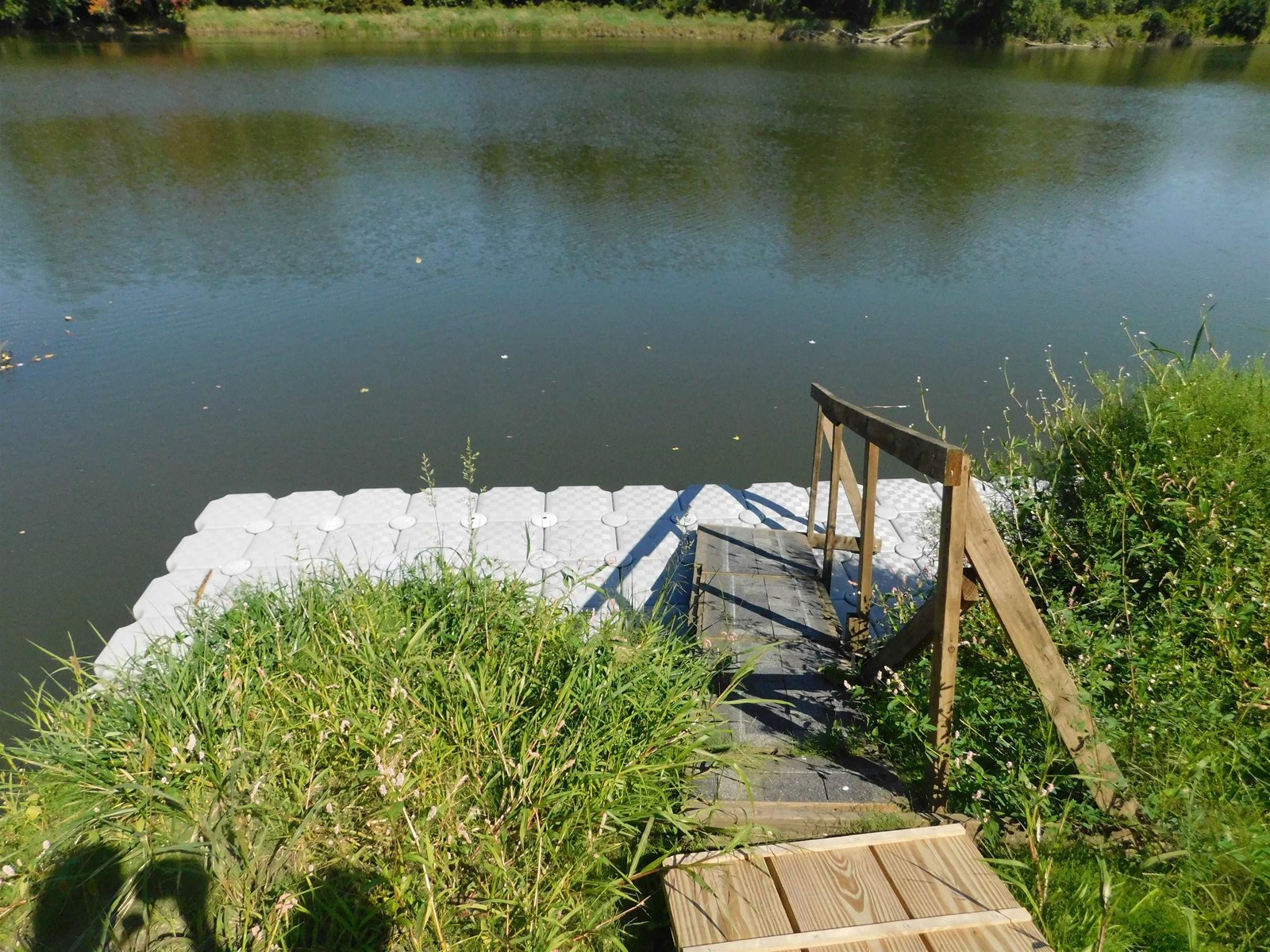 Shoreline floating dock for your recreational pleasure.