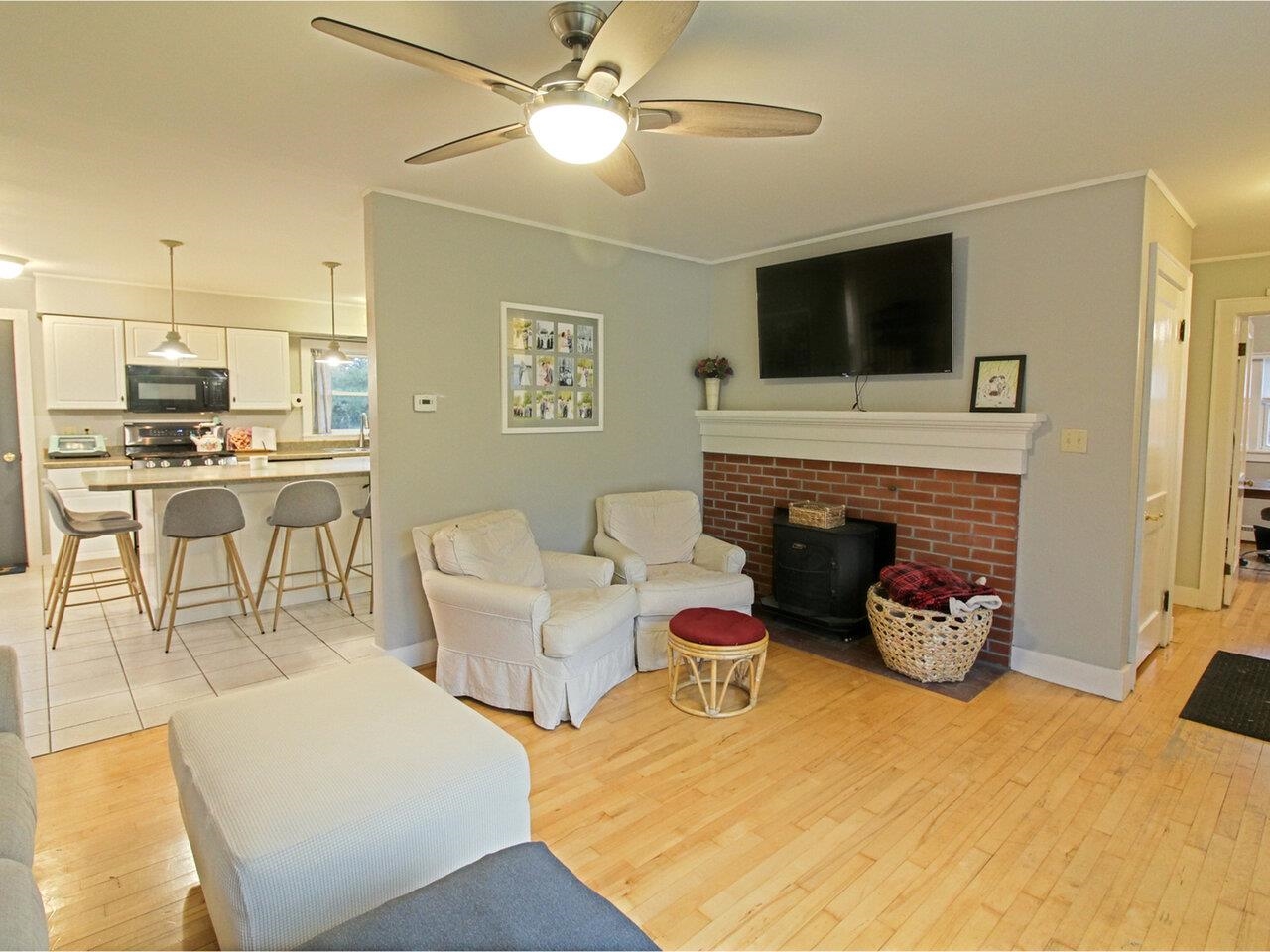 Living Room with Woodstove